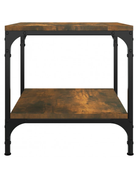 Tavolino da Salotto Rovere Fumo 40x40x40cm in Legno Multistrato
