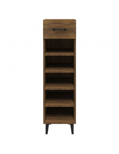 Scarpiera Rovere Marrone 30x35x105 cm in Legno Multistrato