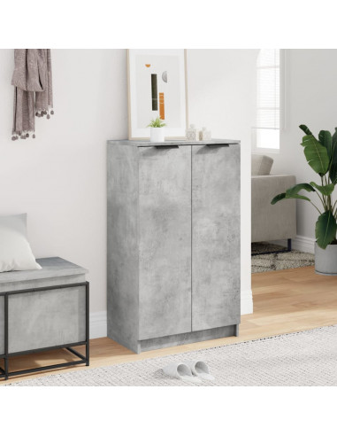 Scarpiera Grigio Cemento 59x35x100 cm in Legno Multistrato