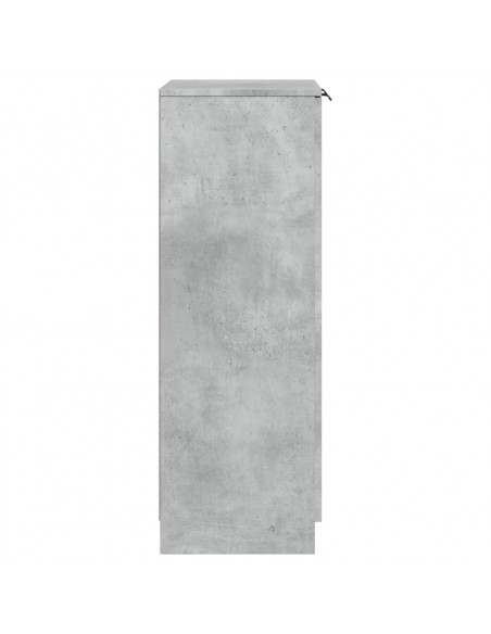 Scarpiera Grigio Cemento 59x35x100 cm in Legno Multistrato