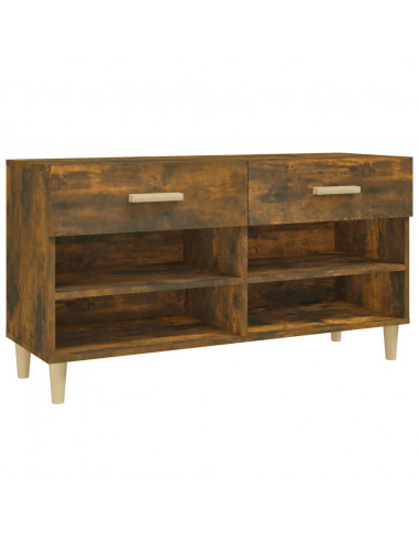 Scarpiera Rovere Fumo 102x35x55 cm in Legno Multistrato