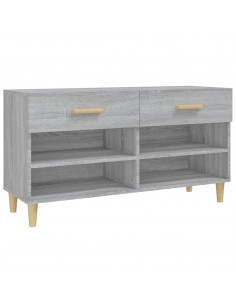 Scarpiera Grigio Sonoma 102x35x55 cm in Legno Multistrato 2