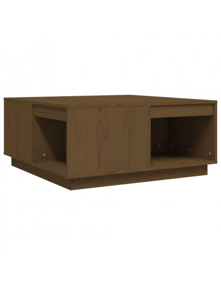 Tavolino da Salotto Miele 80x81x36,5 cm Legno Massello di Pino