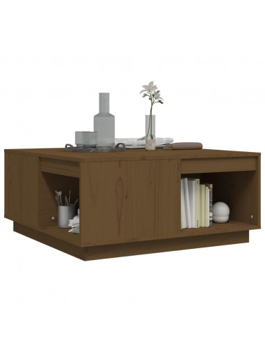 Tavolino da Salotto Miele 80x81x36,5 cm Legno Massello di Pino