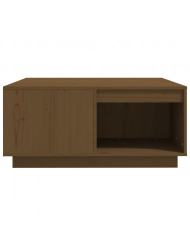 Tavolino da Salotto Miele 80x81x36,5 cm Legno Massello di Pino