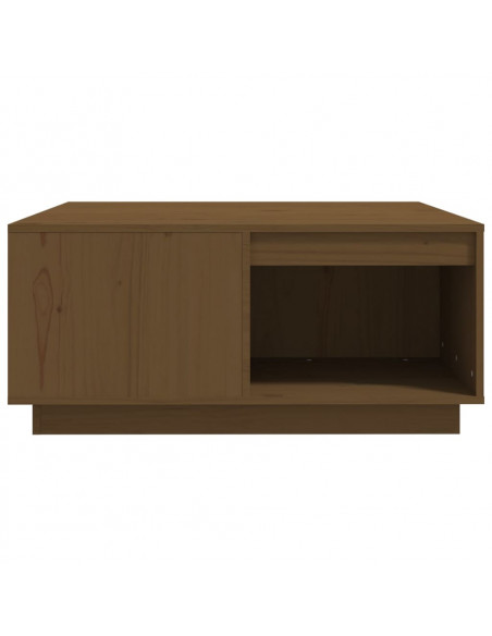 Tavolino da Salotto Miele 80x81x36,5 cm Legno Massello di Pino