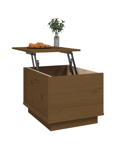 Tavolino da Salotto Miele 40x50x35 cm Legno Massello di Pino