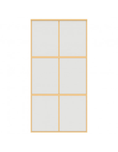 Porta Scorrevole Oro 102,5x205 Vetro Smerigliato ESG Alluminio