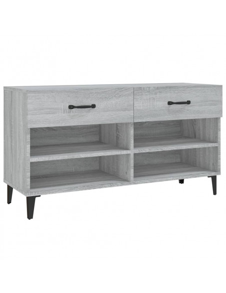 Scarpiera Grigio Sonoma 102x35x55 cm in Legno Multistrato