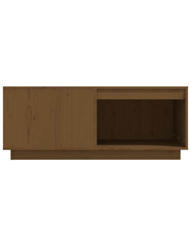 Tavolino da Salotto Miele 100x101x40,5cm Legno Massello di Pino