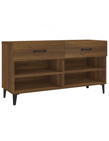 Scarpiera Rovere Marrone 102x35x55 cm in Legno Multistrato