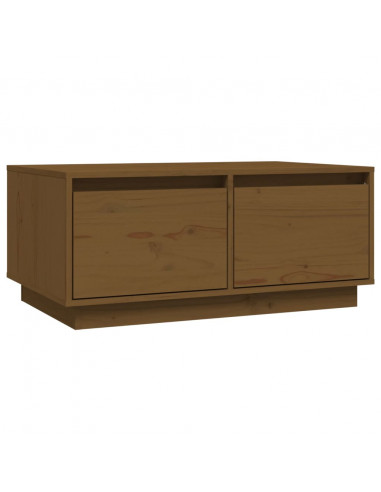 Tavolino da Salotto Miele 80x50x35 cm Legno Massello di Pino