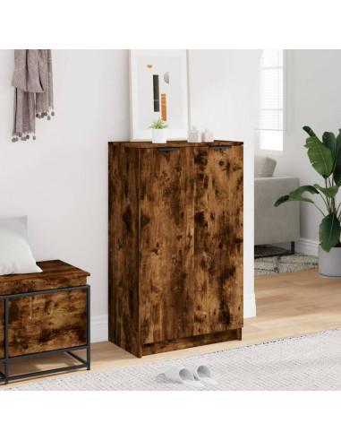 Scarpiera Rovere Fumo 59x35x100 cm in Legno Multistrato