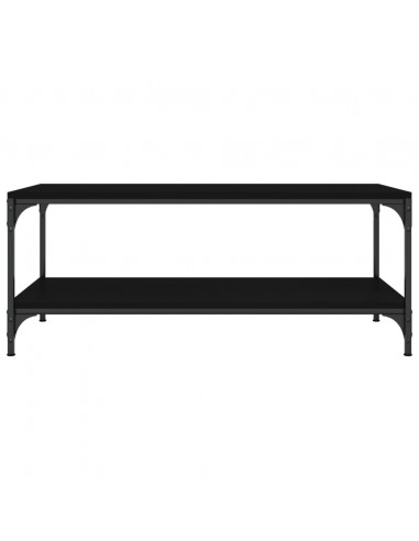 Tavolino Salotto Nero 100x50x40cm Legno Multistrato