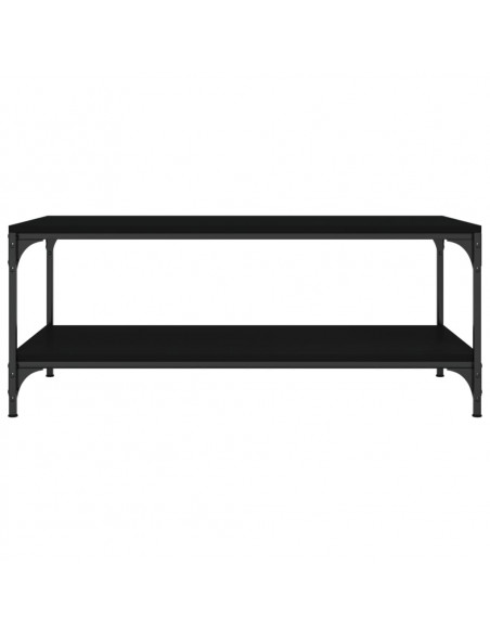 Tavolino Salotto Nero 100x50x40cm Legno Multistrato