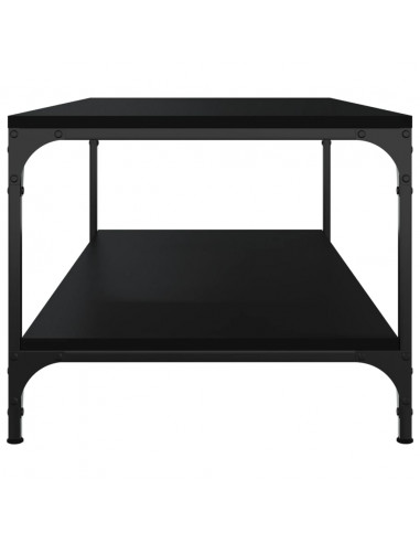 Tavolino Salotto Nero 100x50x40cm Legno Multistrato