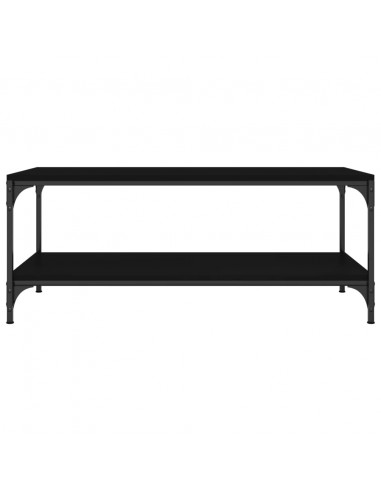 Tavolino da Salotto Nero 80x50x40 cm in Legno Multistrato