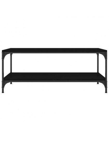 Tavolino da Salotto Nero 80x50x40 cm in Legno Multistrato