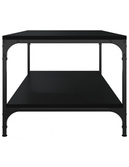 Tavolino da Salotto Nero 80x50x40 cm in Legno Multistrato
