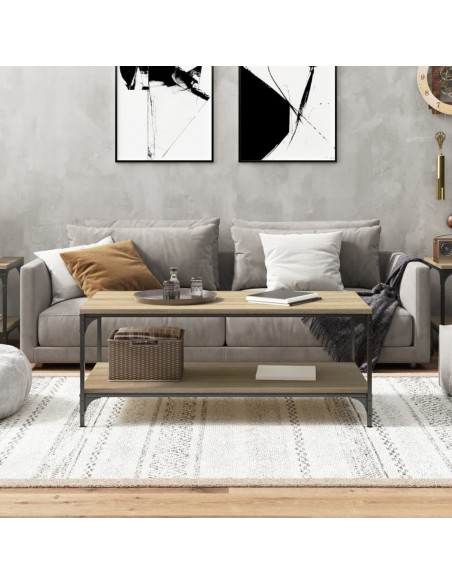Tavolino da Salotto Rovere Sonoma 80x50x40 cm Legno Multistrato