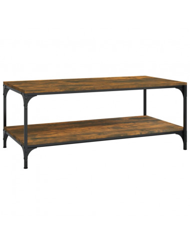 Tavolino da Salotto Rovere Fumo 80x50x40 cm Legno Multistrato