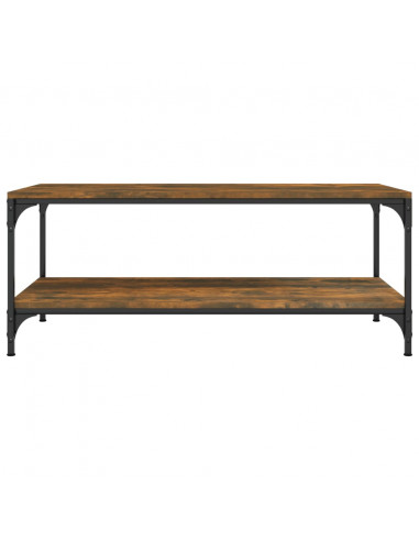 Tavolino da Salotto Rovere Fumo 80x50x40 cm Legno Multistrato