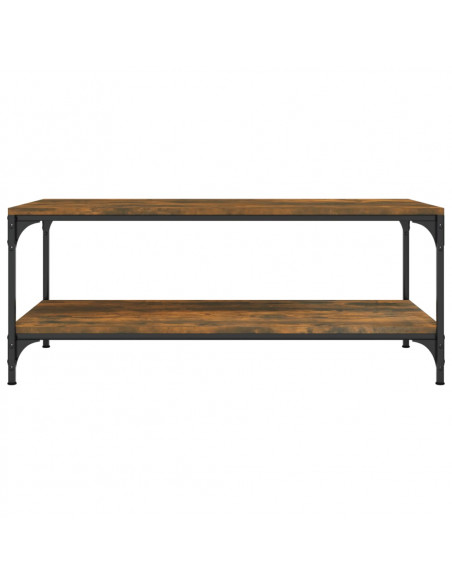 Tavolino da Salotto Rovere Fumo 80x50x40 cm Legno Multistrato