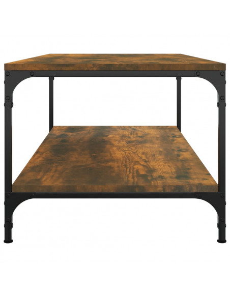 Tavolino da Salotto Rovere Fumo 80x50x40 cm Legno Multistrato