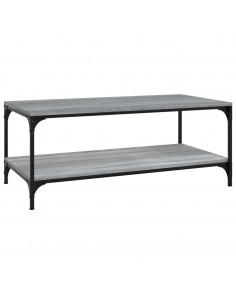 Tavolino da Salotto Grigio Sonoma 80x50x40 cm Legno Multistrato 2