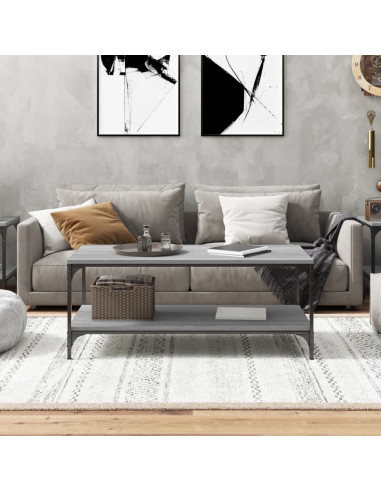 Tavolino da Salotto Grigio Sonoma 80x50x40 cm Legno Multistrato