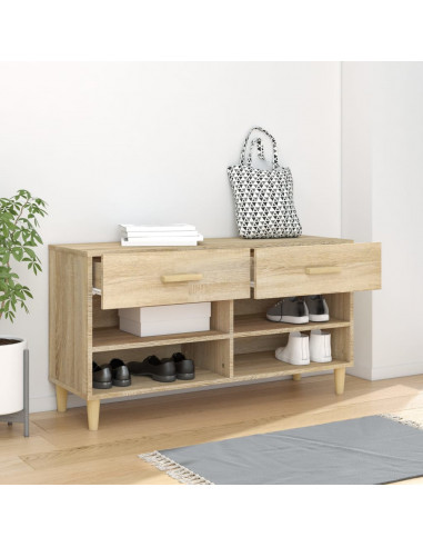 Scarpiera Rovere Sonoma 102x35x55 cm in Legno Multistrato