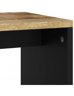 Tavolino da Soggiorno 40x31x46 cm Massello Mango e Multistrato 2