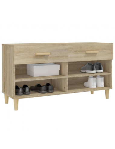 Scarpiera Rovere Sonoma 102x35x55 cm in Legno Multistrato