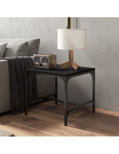 Tavolino da Salotto Nero 50x50x35 cm in Legno Multistrato