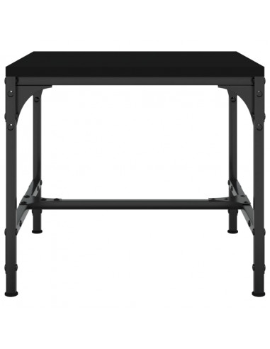 Tavolino da Salotto Nero 50x50x35 cm in Legno Multistrato