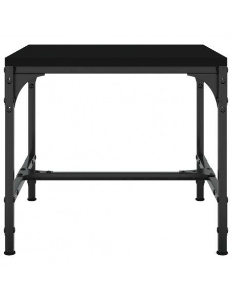 Tavolino da Salotto Nero 50x50x35 cm in Legno Multistrato
