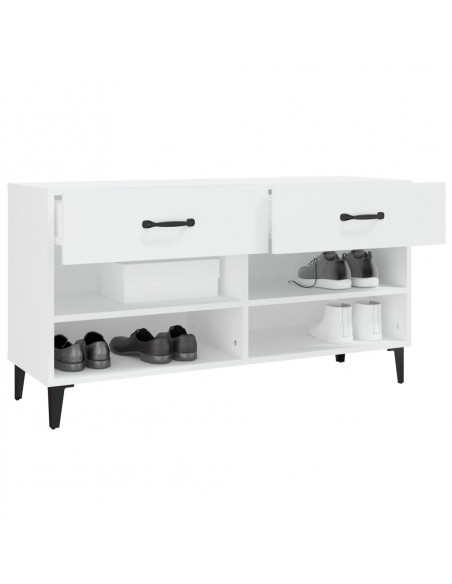 Scarpiera Bianca 102x35x55 cm in Legno Multistrato