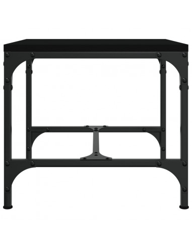 Tavolino da Salotto Nero 50x50x35 cm in Legno Multistrato