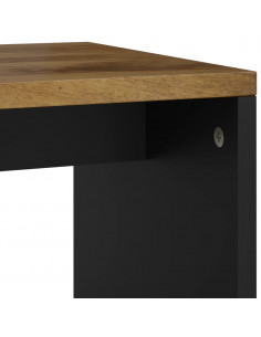 Tavolino da Soggiorno 40x31x46 cm Massello Mango e Multistrato 2