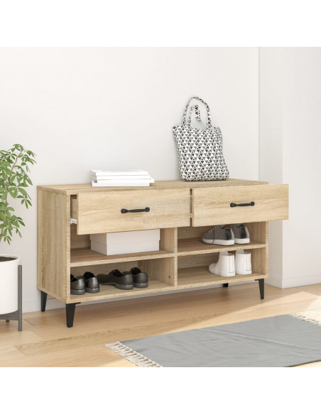 Scarpiera Rovere Sonoma 102x35x55 cm in Legno Multistrato