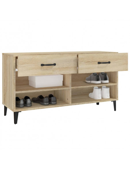 Scarpiera Rovere Sonoma 102x35x55 cm in Legno Multistrato