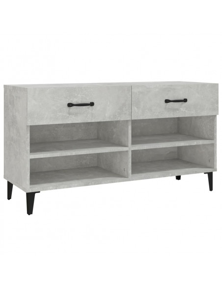 Scarpiera Grigio Cemento 102x35x55 cm in Legno Multistrato