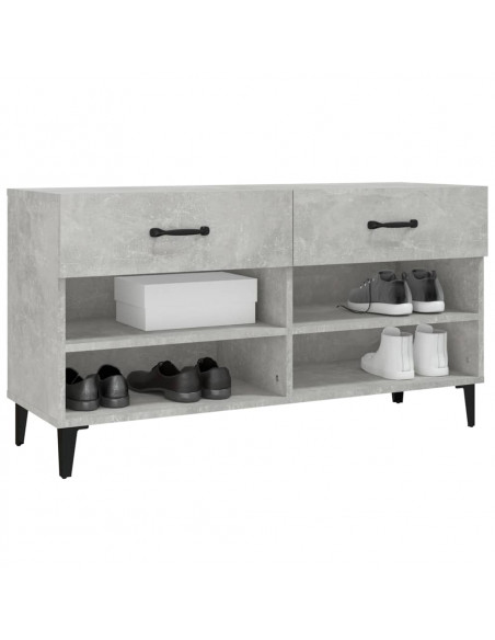 Scarpiera Grigio Cemento 102x35x55 cm in Legno Multistrato