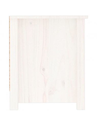 Scarpiera Bianca 110x38x45,5 cm in Legno Massello di Pino