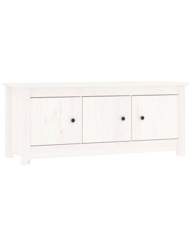 Scarpiera Bianca 110x38x45,5 cm in Legno Massello di Pino