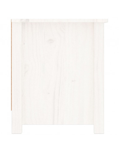 Scarpiera Bianca 110x38x45,5 cm in Legno Massello di Pino