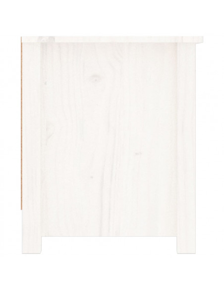Scarpiera Bianca 110x38x45,5 cm in Legno Massello di Pino