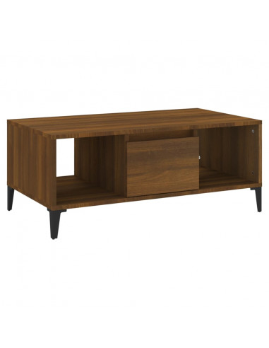 Tavolino da Salotto Rovere Marrone 90x50x36,5 cm in Multistrato