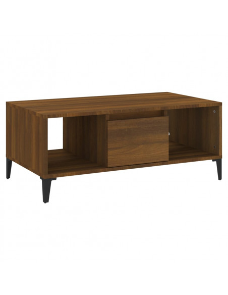Tavolino da Salotto Rovere Marrone 90x50x36,5 cm in Multistrato