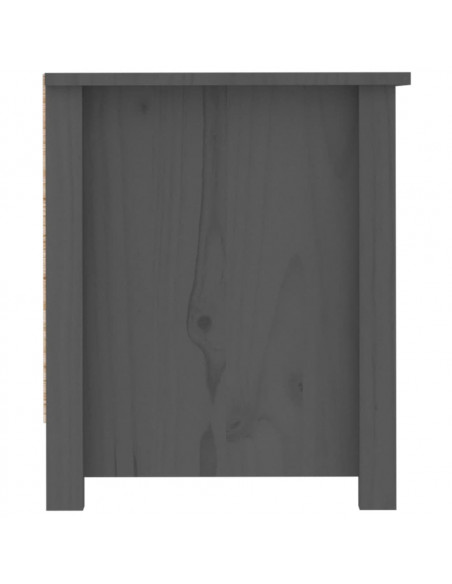 Scarpiera Grigia 110x38x45,5 cm in Legno Massello di Pino